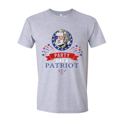 Party Like A Patriot - Softstyle® T-Shirt Thumbnail