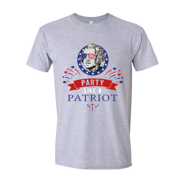 Party Like A Patriot - Softstyle® T-Shirt Thumbnail