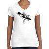 Women's Fine Jersey V-Neck Tee Thumbnail